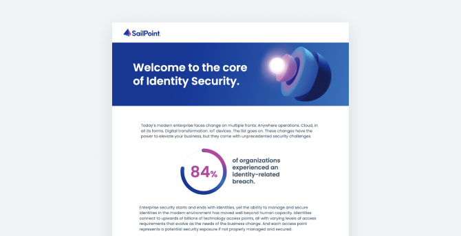Core of identity security one pager image